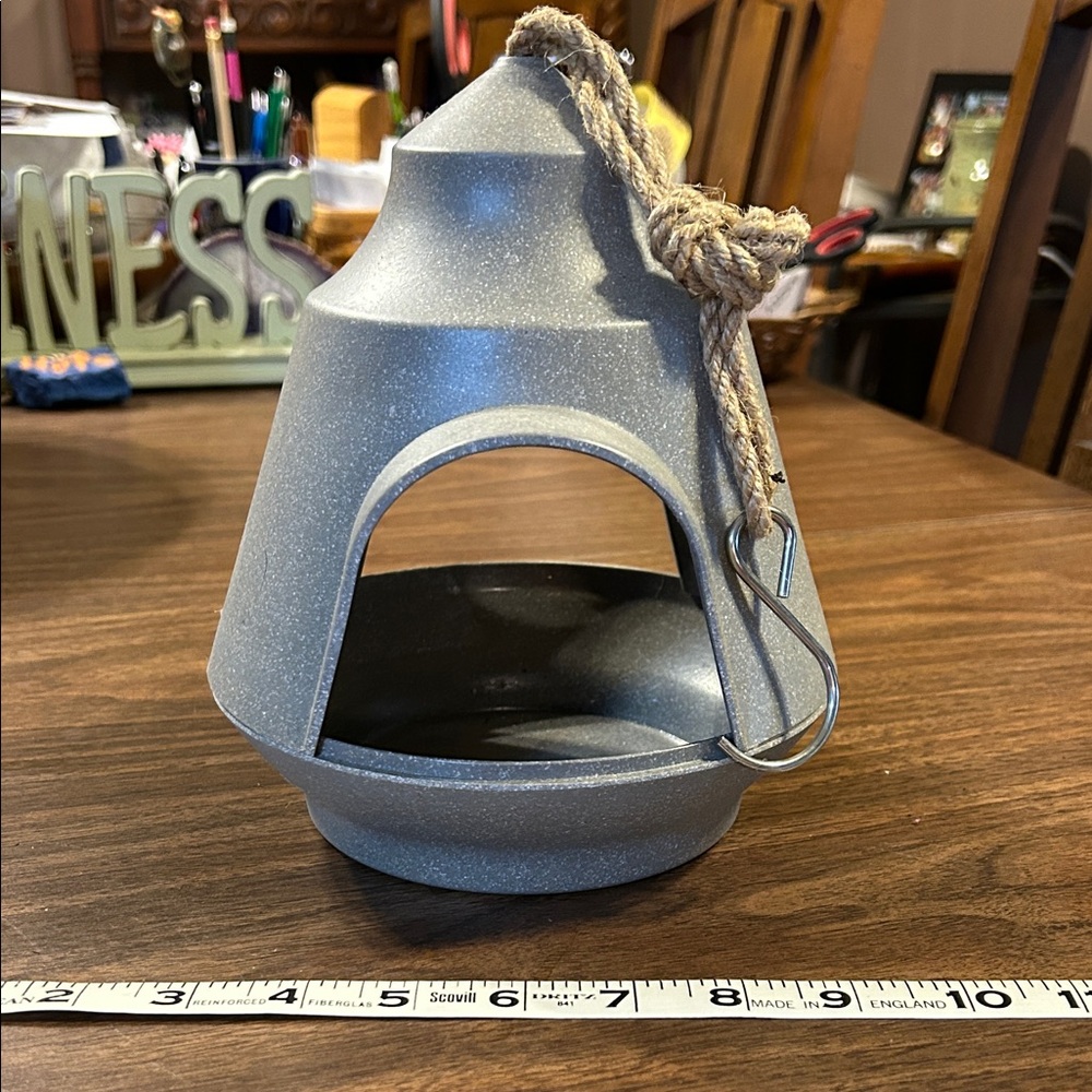Hanging Bird Feeder - Speckled Gray